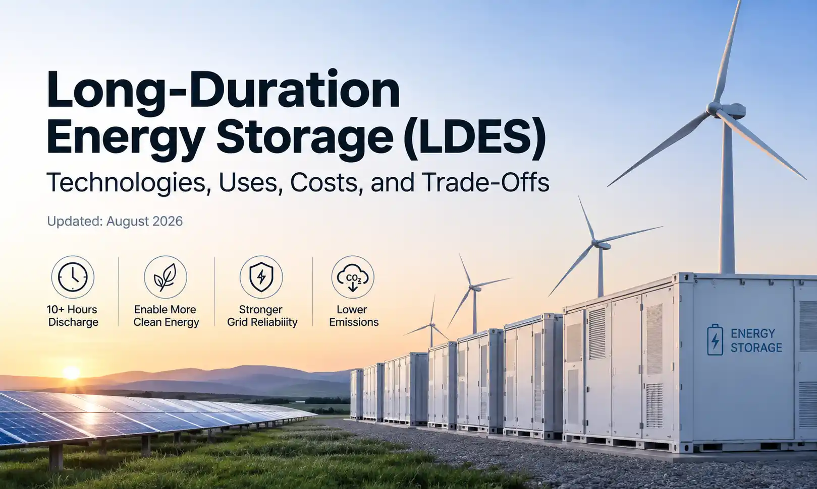Immagazzinamento d'energia de longa duâ (LDES): tecnologie e uxi